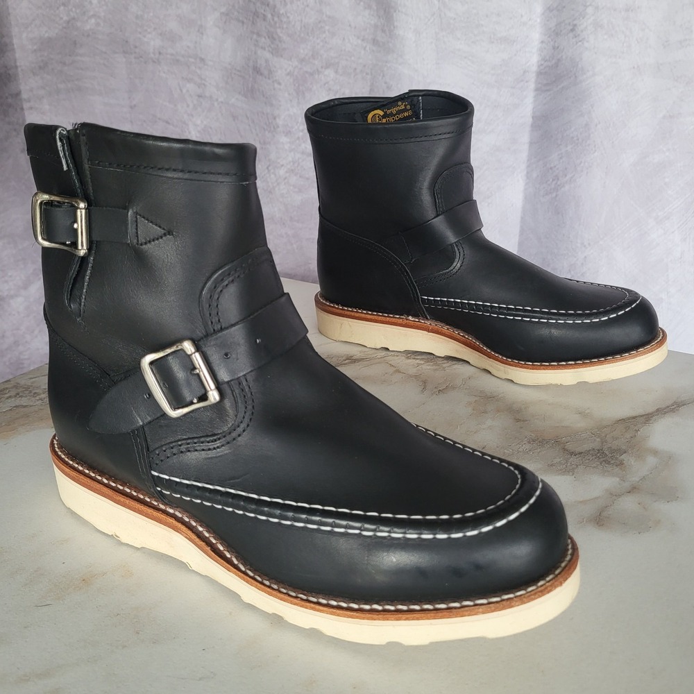 Chippewa USA 1901M07 Highlander Engineer Boots Size 9.5 E Men's Black